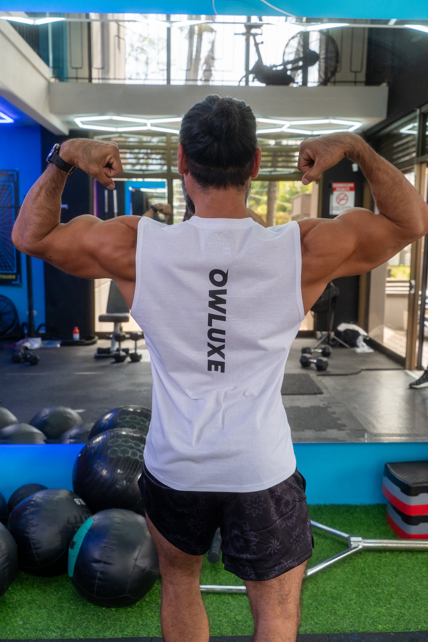 White Muscle Tank Top
