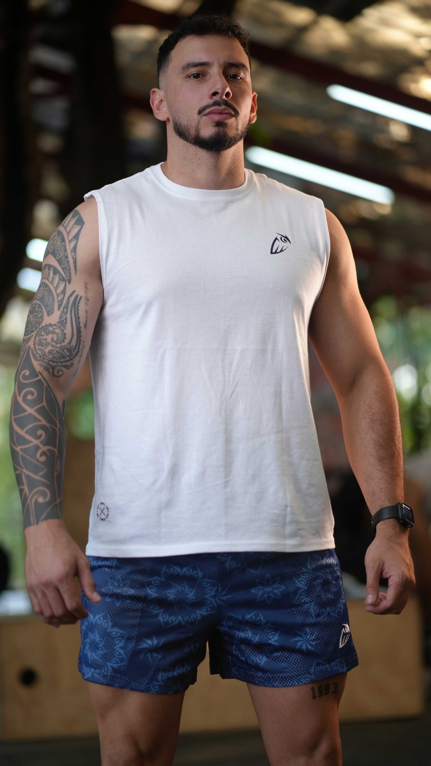 White Muscle Tank Top