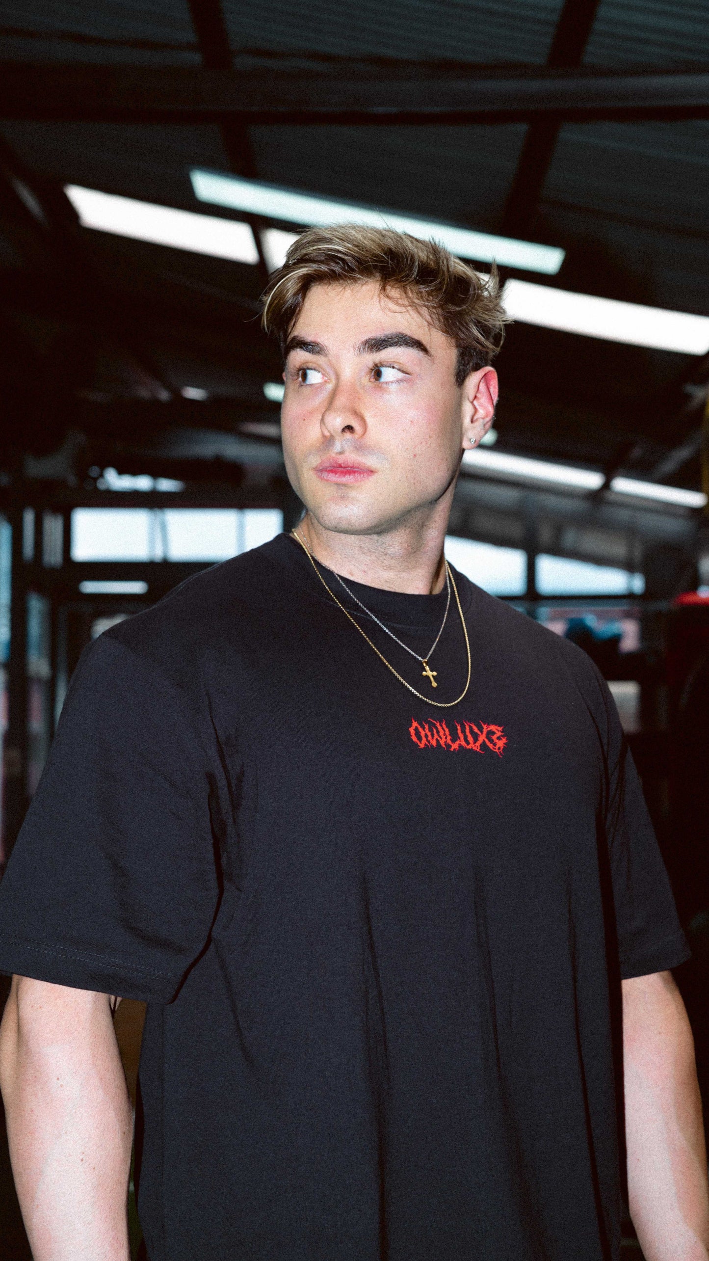 Visionary Black & Red Boxy Tee