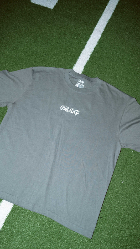 Visionary Gray & White Boxy Tee