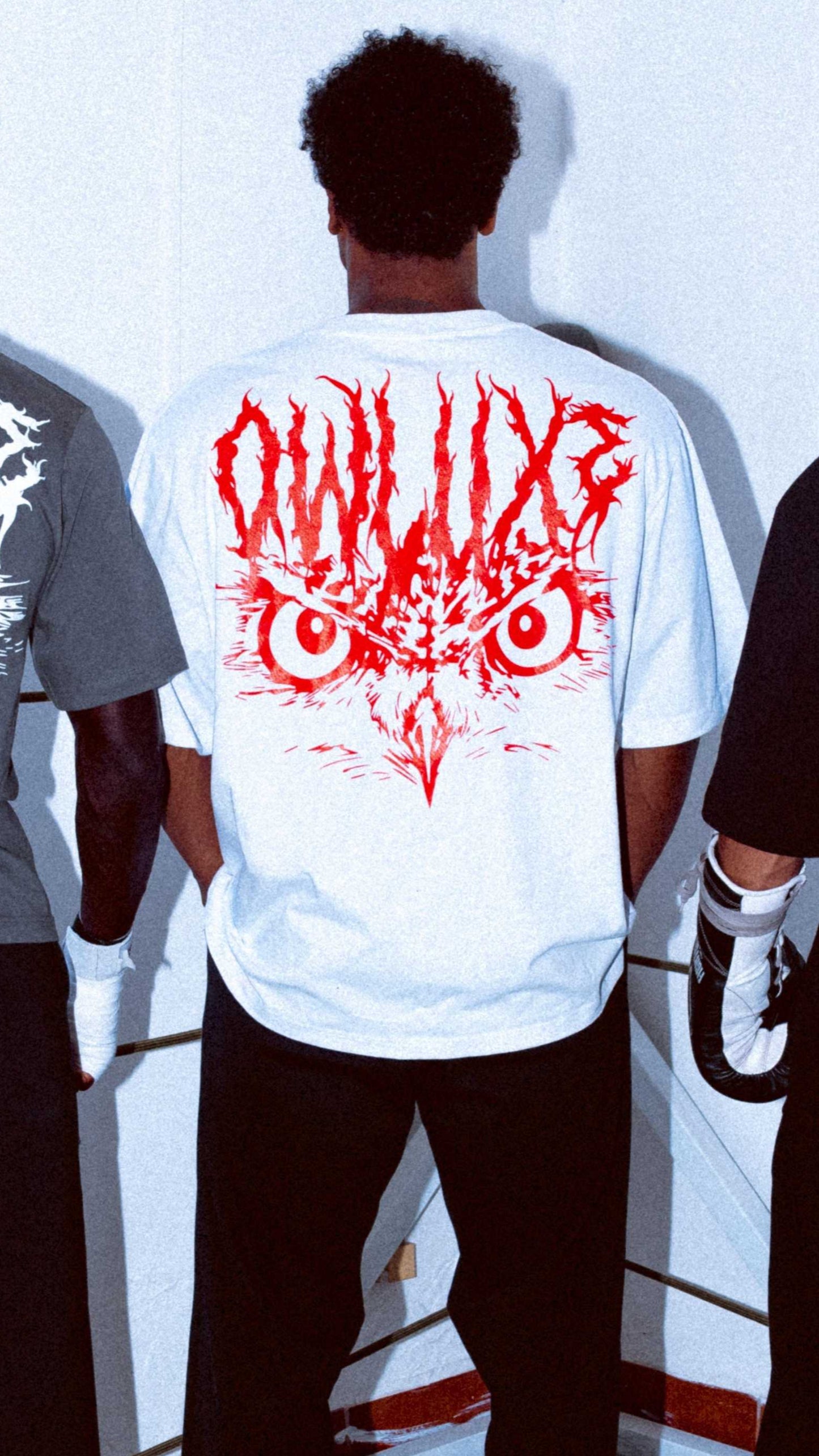 Visionary White & Red Boxy Tee