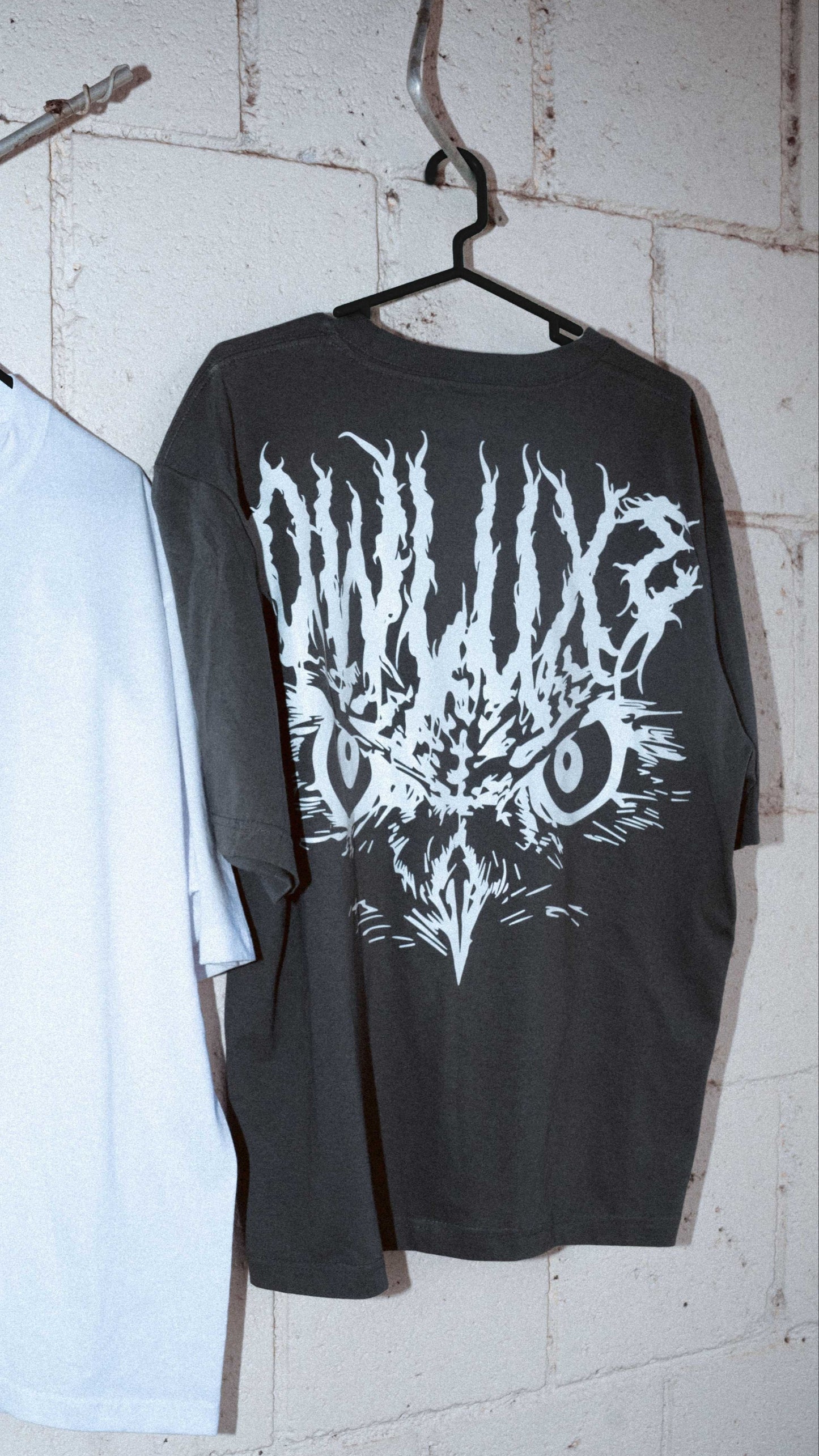Visionary Gray & White Boxy Tee