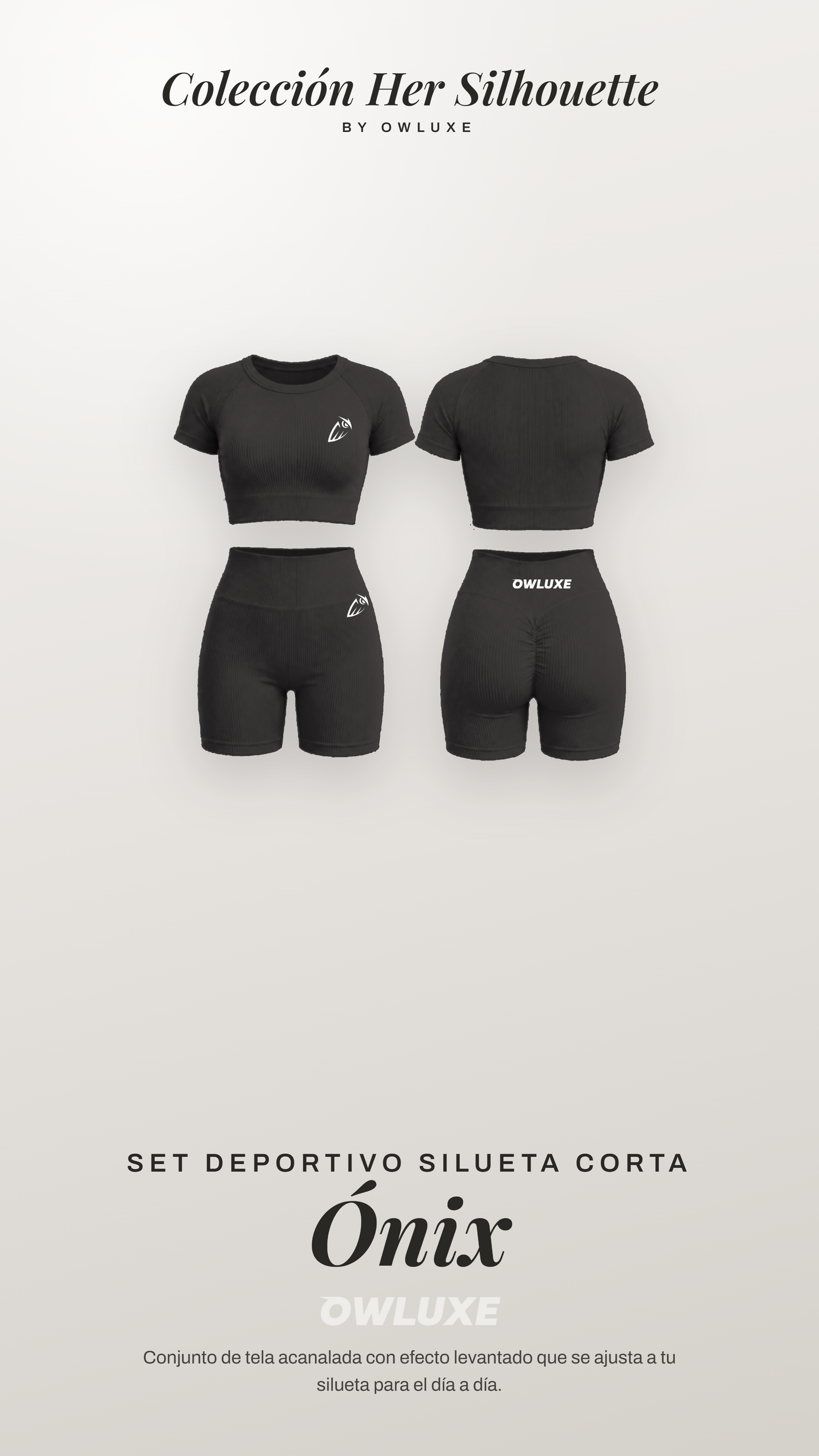 Short Deportivo Mujer Cintura Alta — Ónix | Her Silhouette by Owluxe