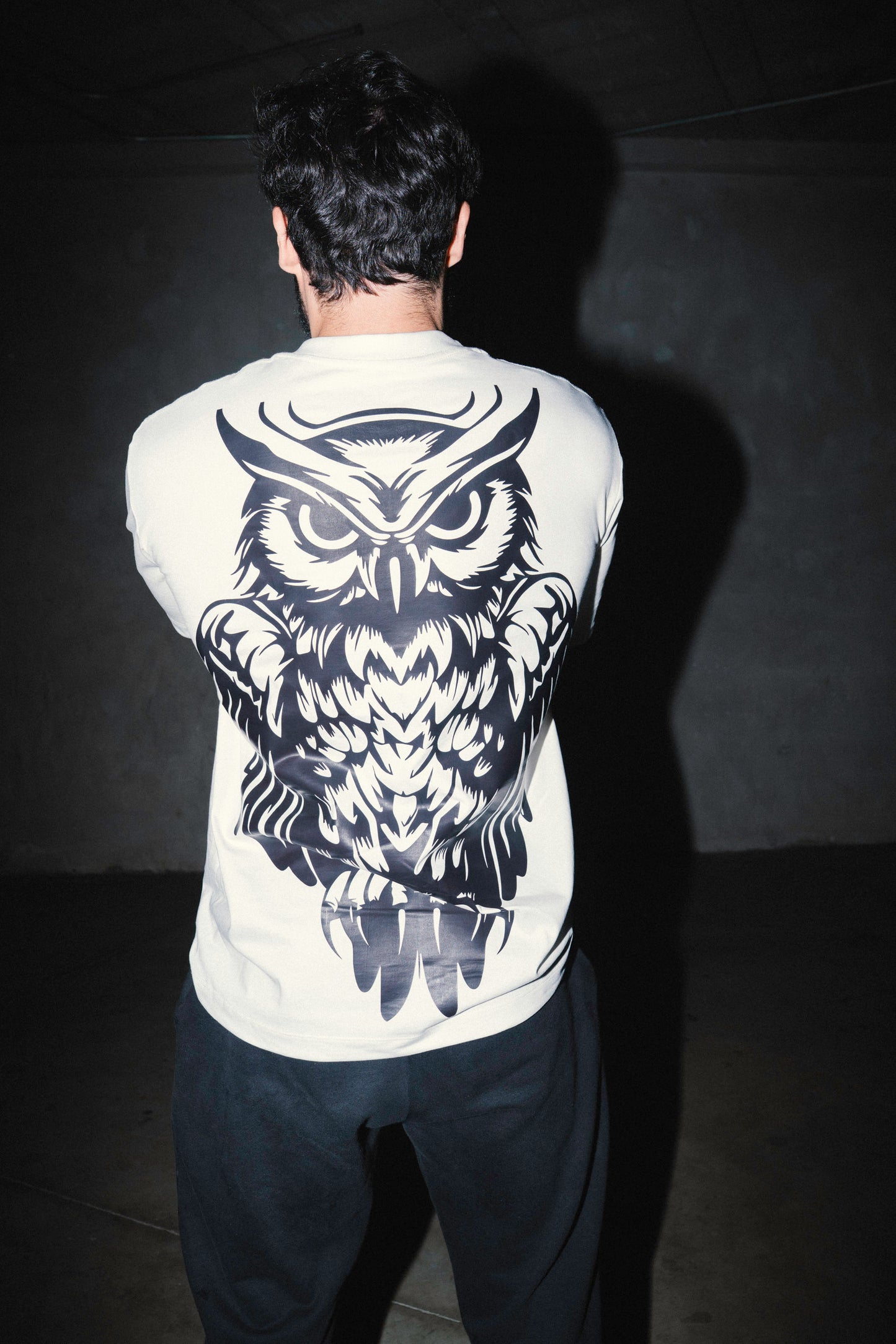 Royal Owl Premium Tee — White Mirage