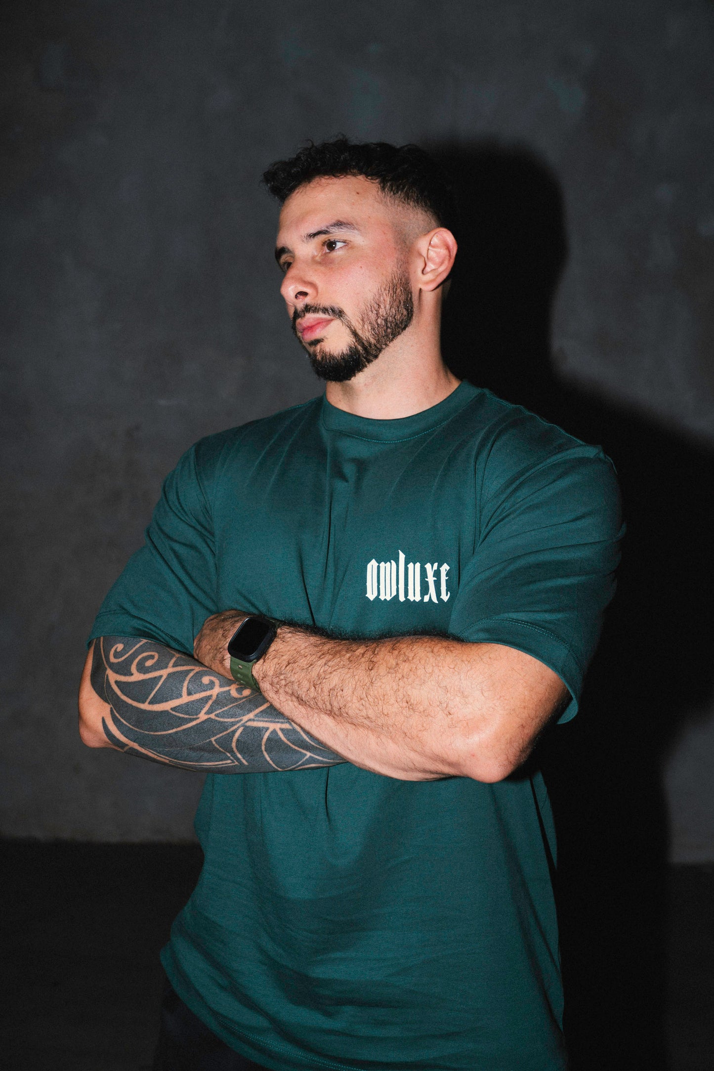 Royal Owl Premium Tee — Emerald Wings