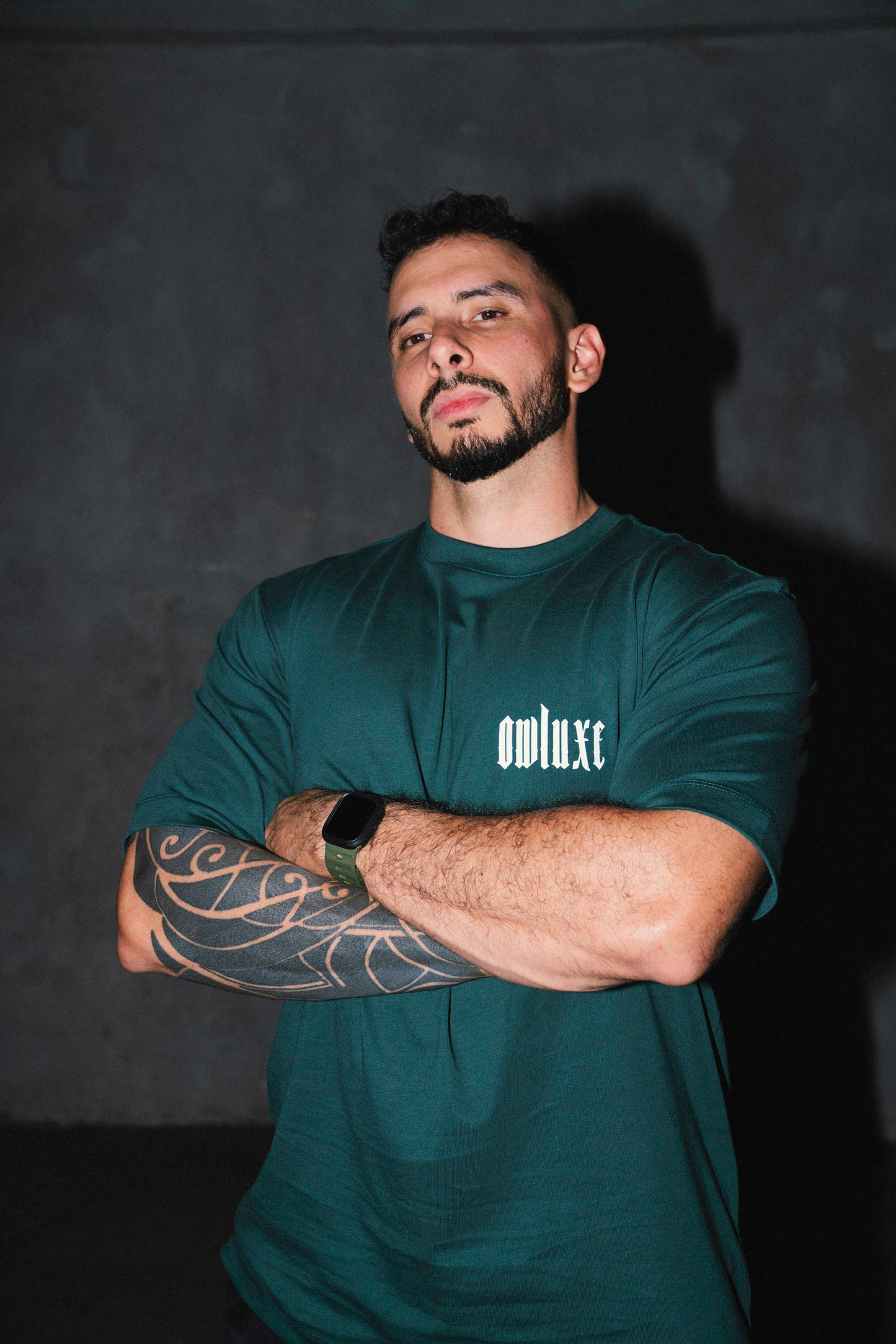 Royal Owl Premium Tee — Emerald Wings