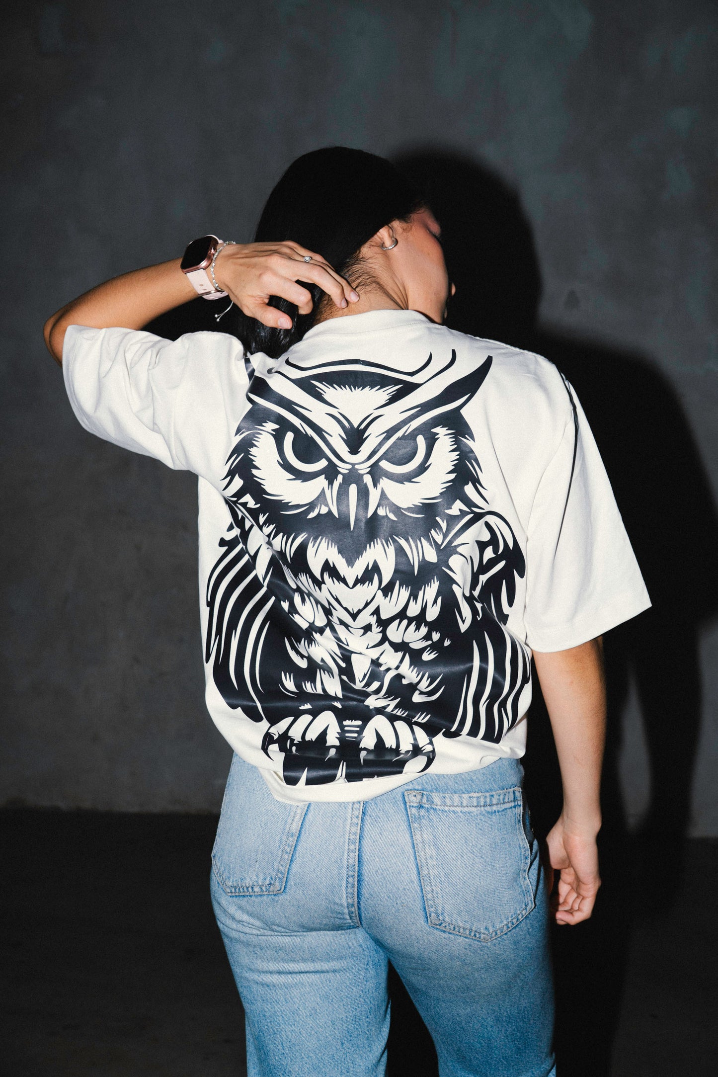 Royal Owl Premium Tee — White Mirage